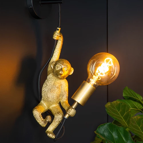 Lucide EXTRAVAGANZA CHIMP - Wall light - 1xE27 - Black - atmosphere 1